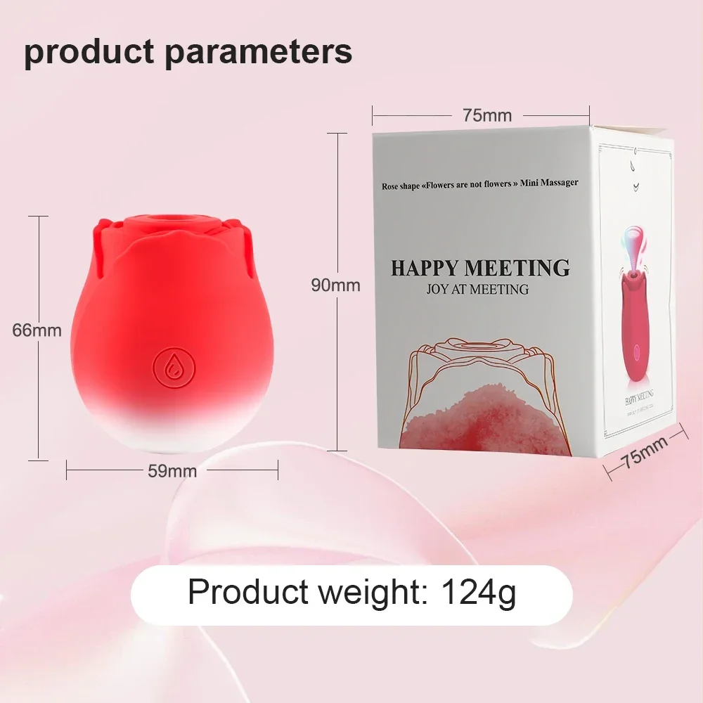 10 Speed Mode Rose Sucking Vibrator Sex Toy Vagina Nipple Clitoris Sucker Massager Stimulator Vibrator Adult Sex Toy for Women view 6
