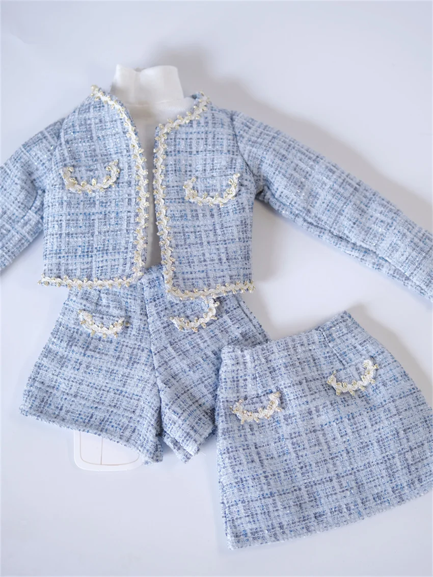 BJD Doll Baby Black Clothes 1/3 1/4 Girls Elegant Multi-colored Blue Pink Skirt/Shorts 3-piece Set Doll Accessories (No Dolls)