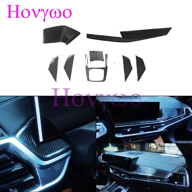 

LHD RHD Real Carbon Fiber Interior Trim Dash Cover Center Console Panel Door Trims For BMW X5 G05 2023up