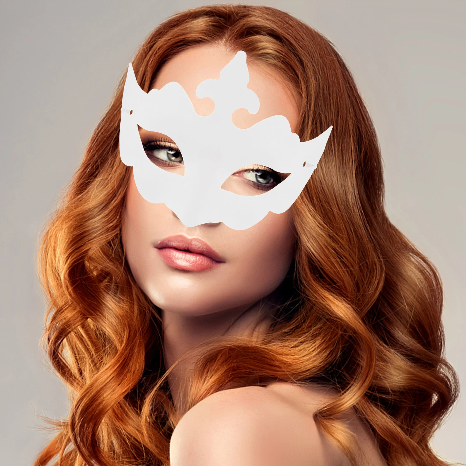 6 uds DIY máscaras en blanco pintables máscaras de pulpa blanca para Halloween fiesta de cumpleaños Cosplay suministros de mascarada máscara blanca DIY