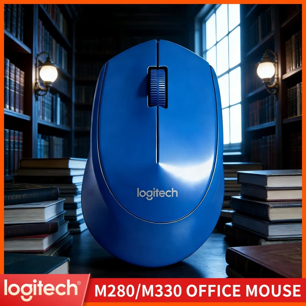 Logitech M280 Wireless Mouse Ergonomic Design 10M Range 1000 DPI 18-Month Battery For Office Home PC Linux