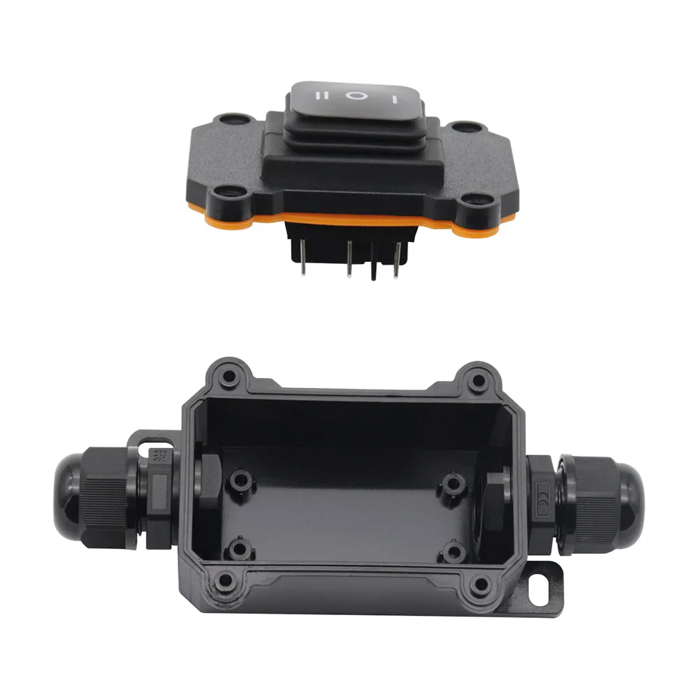 

Rocker Junction Box 3 Gear Switch IP68 Waterproof Electrical Connector Trailer Wire Underground Box Copper Contacts