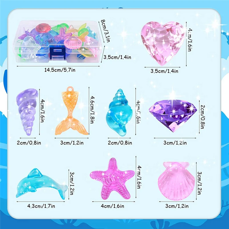 B78B-26Pcs mergulho playset pirata colorido oceano animais marinhos baús de tesouro caixas piratas adereços para piscina