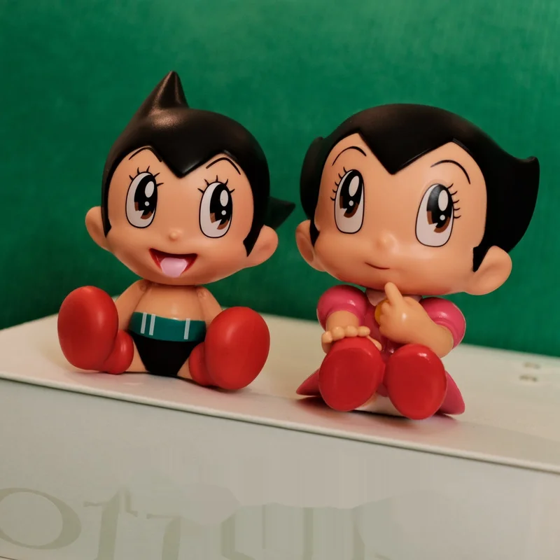 

10cm Anime Q Version Astroboy Mighty Atom Leo Figurine Tetsuwan Atom Action Figures Pvc Adhesive Collectible Toy Surprise Gift