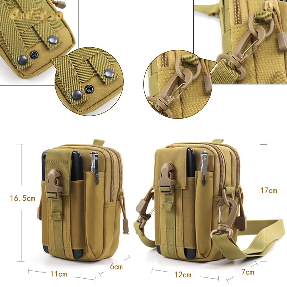 Mobile Phone Bag Men Waist Bag Multifunctional Tactical Belt Bag Set Diagonal Middle Aged  Elderly Mini Small Bag Leisure Sport