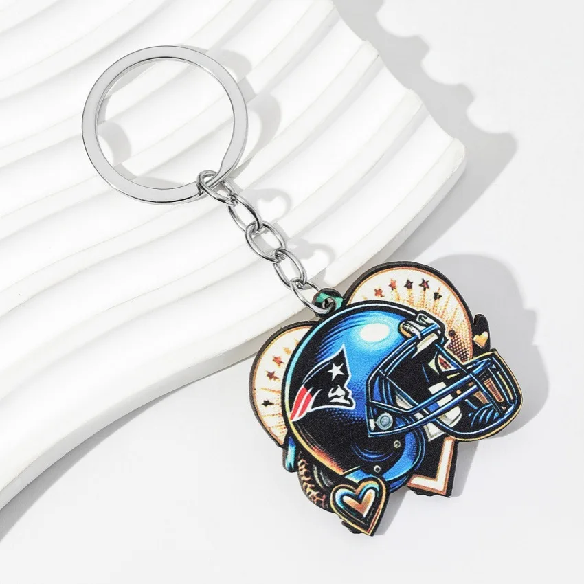 rugby keychain Pendant American Football Souvenir Sports Jewelry Mini Helmet Car Key ring Bag Ornament Key Chain