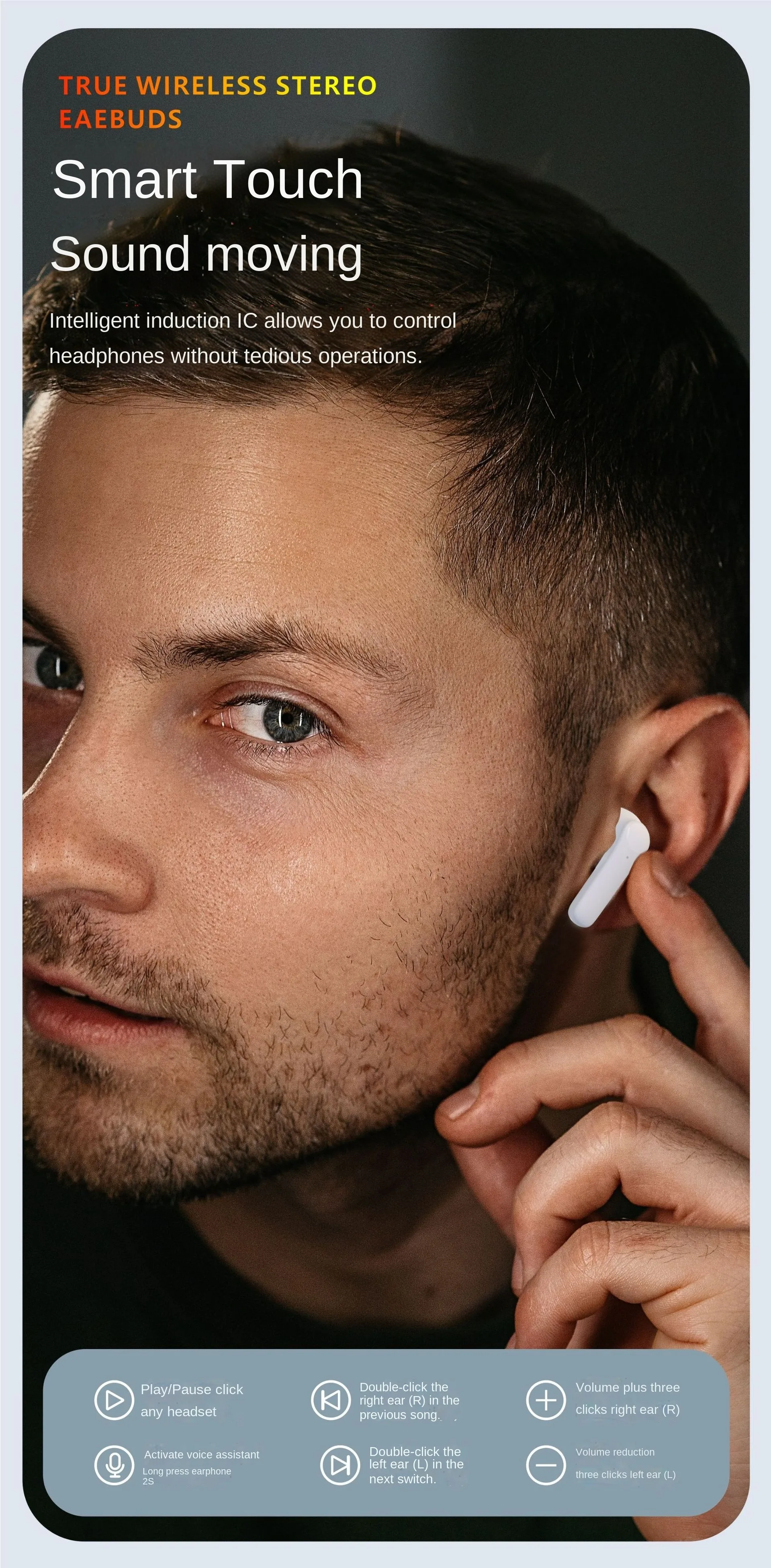 Wireless Headphones Touch Bluetooth Headset RGB Luminous Breathing Light Color Changing LED Charging Box Waterproof