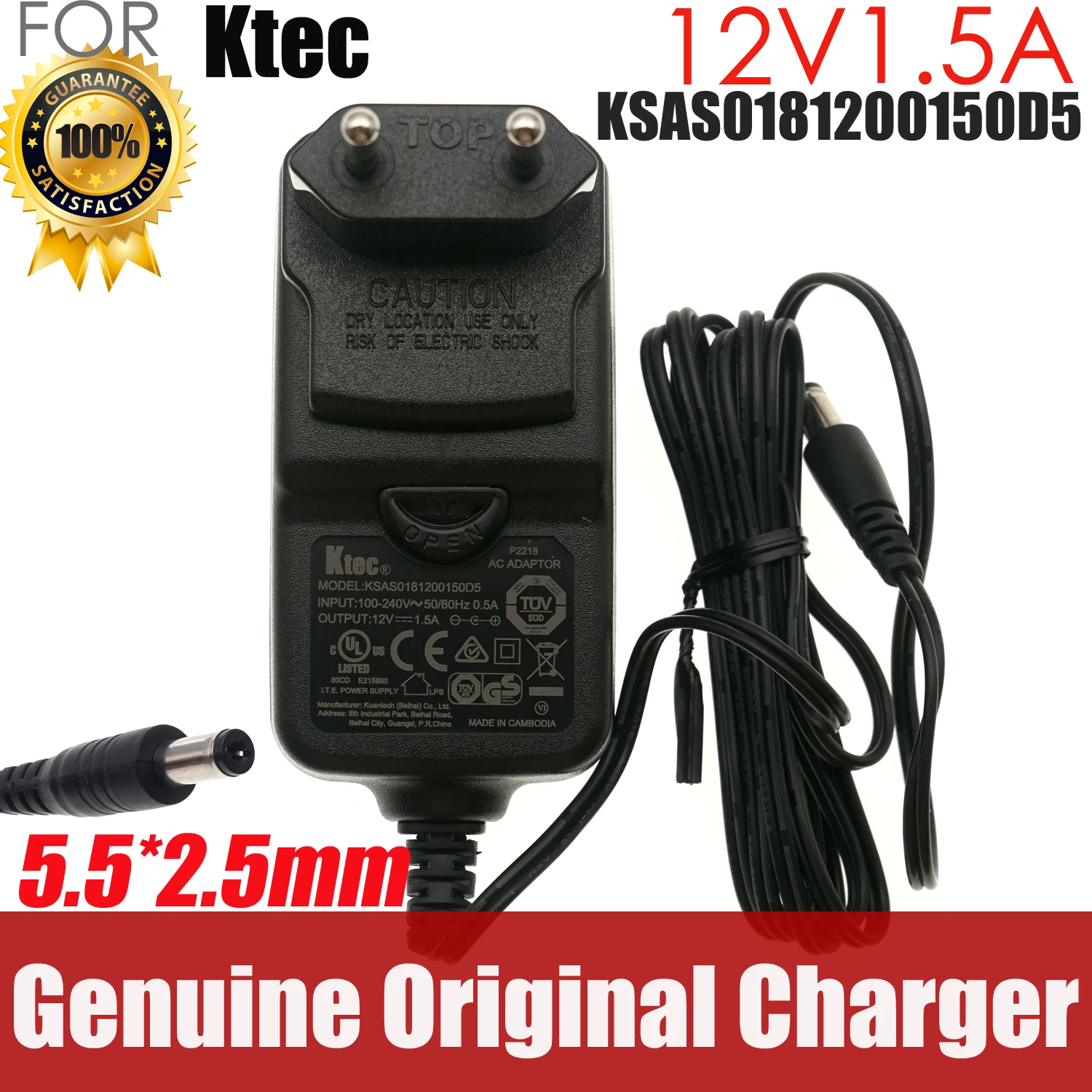 

Genuine KTEC KSAS0181200150D5 12V 1.5A 18W AC Adapter Charger For Seagate WD External Hard Drive HDD Power Supply EU/AU/UK Plug
