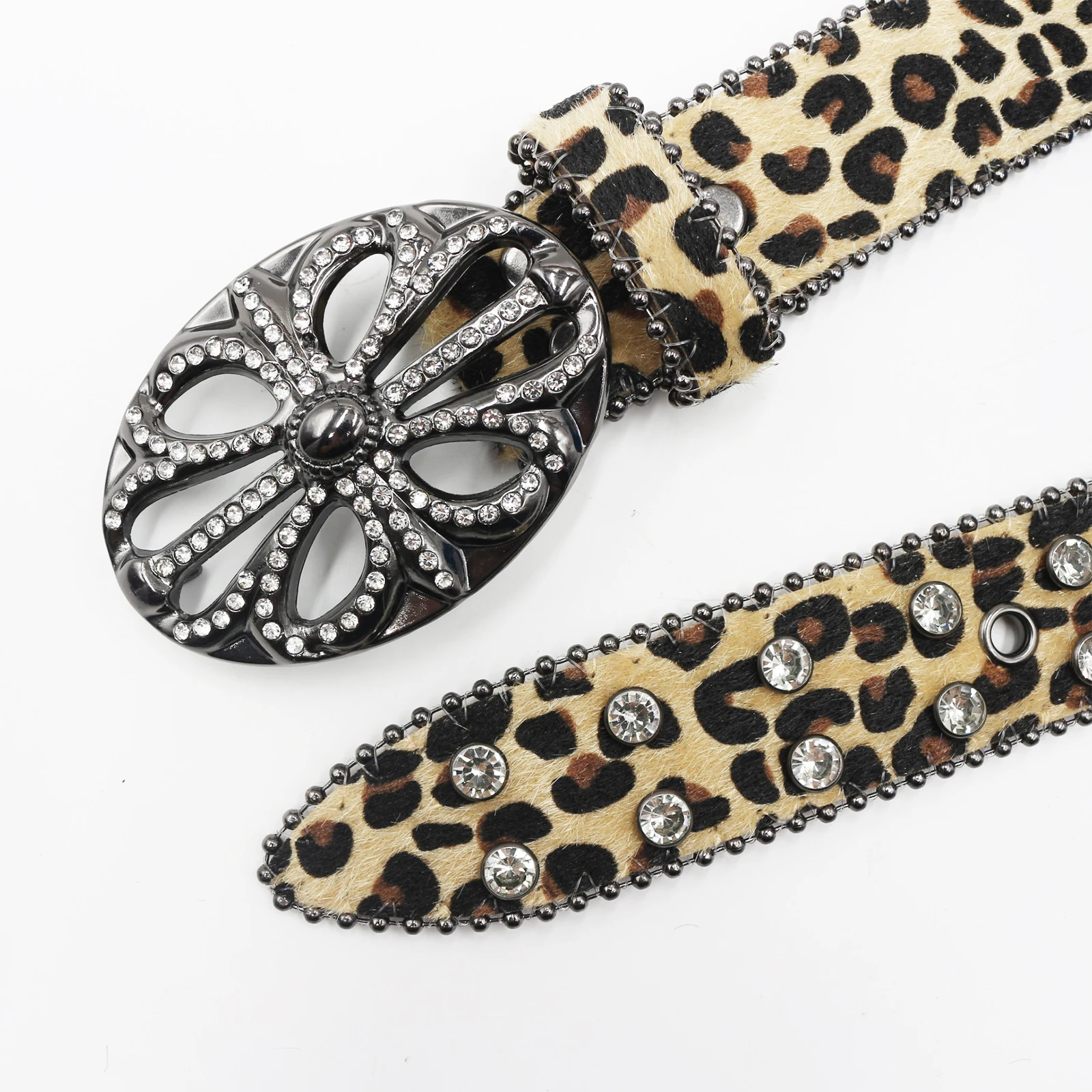 الفاخرة الرجال النساء قبعات رعاة البقر الغربية مع الماس بنج بنج حجر الراين حزام ديسكو E الفتيات للجينز الشرير الصخرة كريستال رصع حزام #5