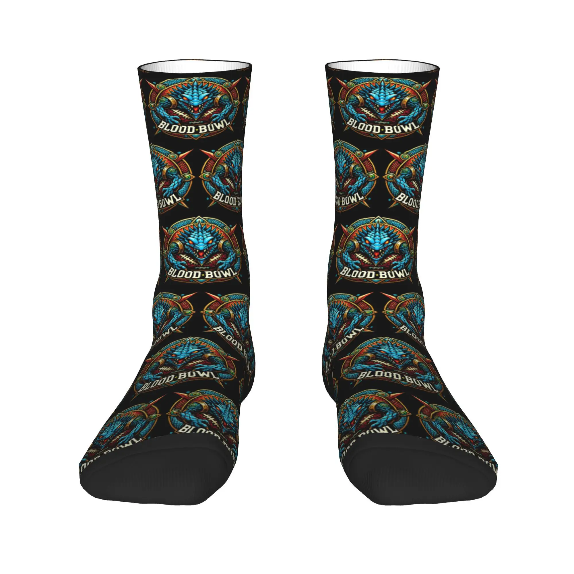 Todas as estações lagrt blood bowl meias harajuku meias de alta qualidade esporte meio tubo meias macias para homens mulheres presentes de natal