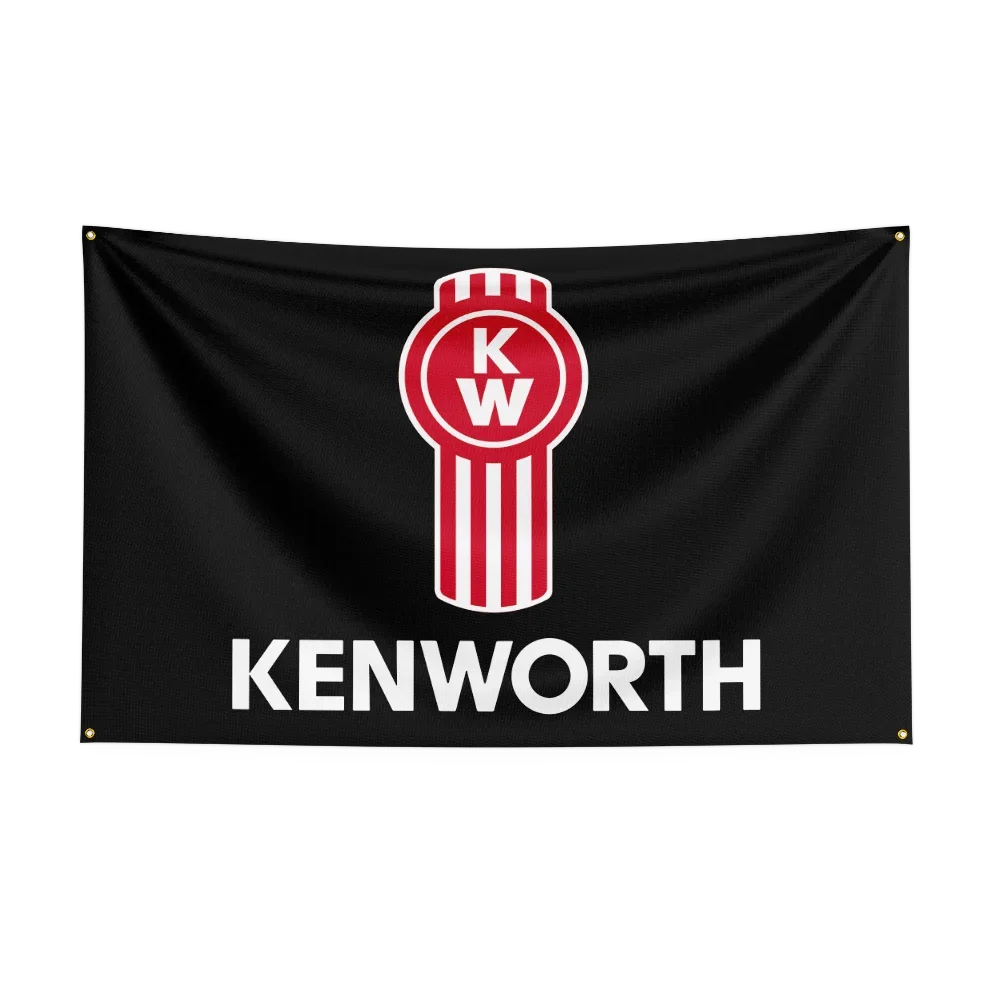 90*150CM Kenworths Racing car Flag Banner Polyester Printed Garage or Bedroom Living Room Decoration