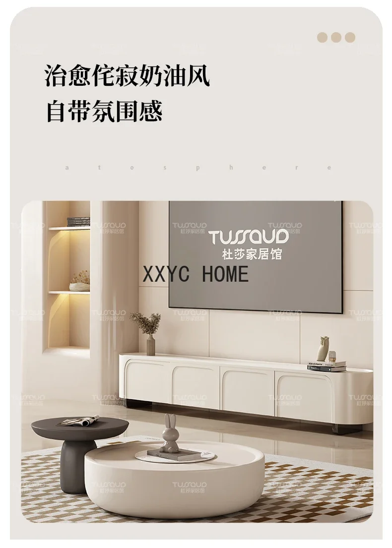 Напольный шкаф для телевизора во французском кремовом стиле, маленькая квартира, гостиная, дом, современный минималистичный напольный шкаф