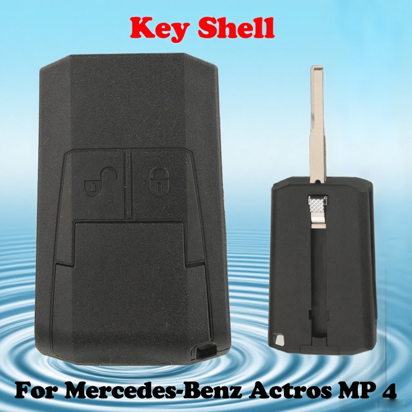 

Jingyuqin корпус автомобильного ключа с необрезанным лезвием HU64 для Mercedes-Benz Actros MP 4, 2-кнопочный чехол для дистанционного ключа, сменный чехол