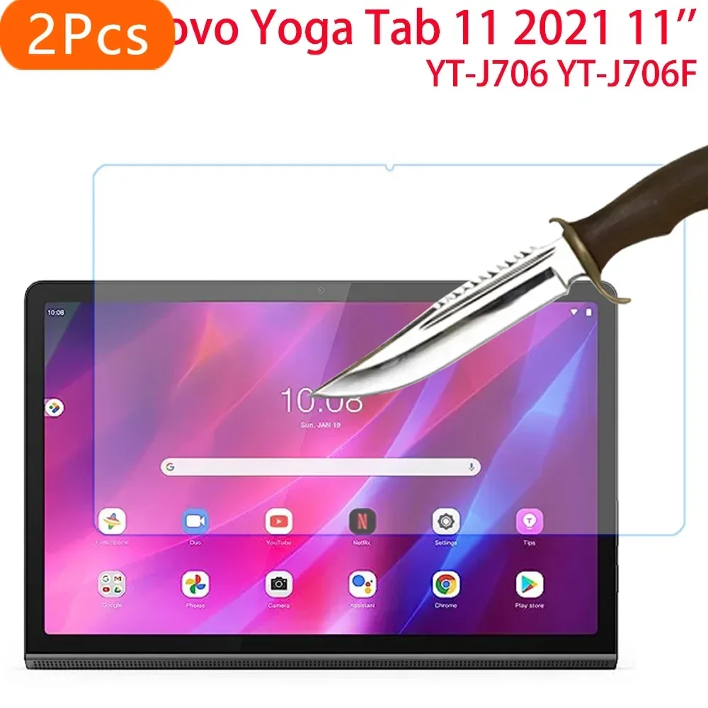 

2Pcs For Lenovo Yoga Tab 11 2021 Tempered Glass Screen Protector 11.0 Inch Tablet Sceatch Proof HD Clear Bubble Free Protective