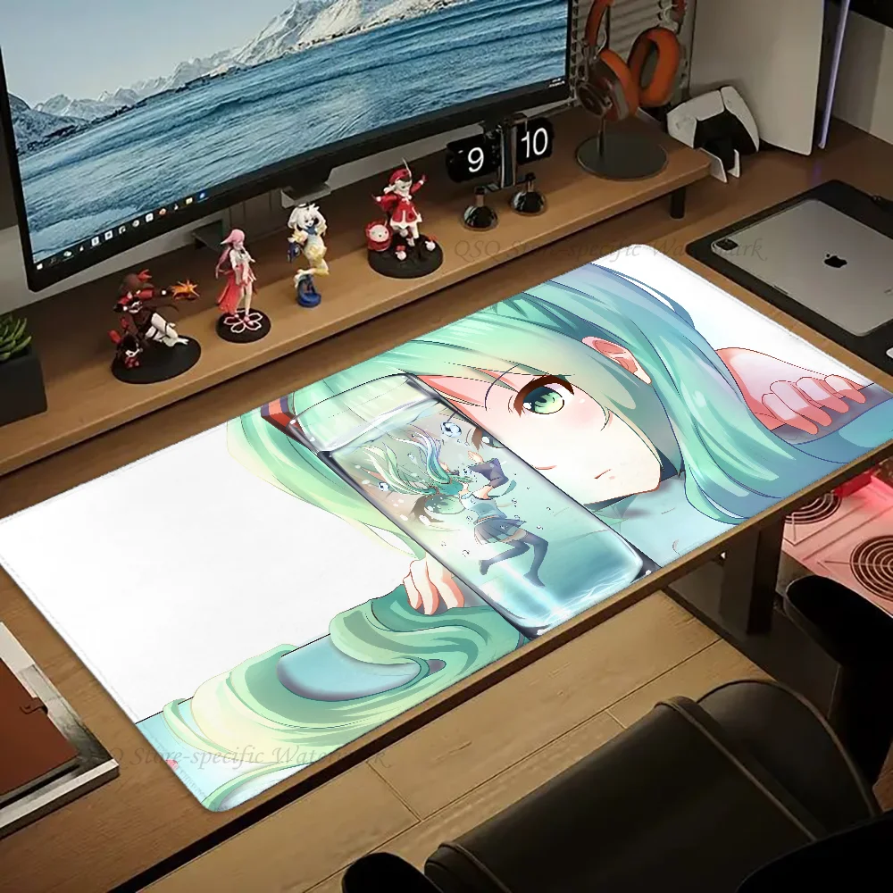 Anime H-Hatsune Miku Mousepad Large Gaming Mouse Pad LockEdge Thickened Computer Keyboard Table Desk Mat