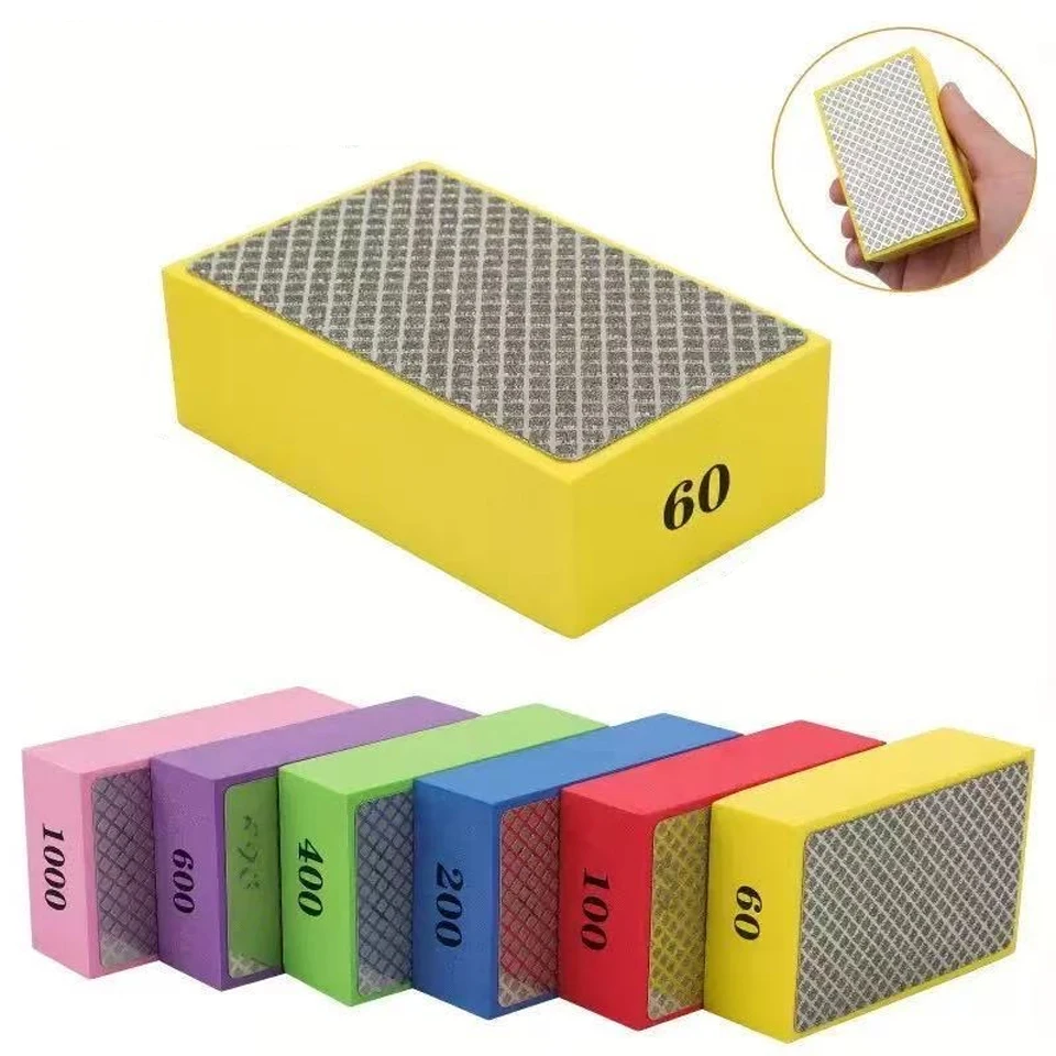 

Новый 60-1000 # Алмазные ручные полировальные подушечки для плитки, стекла, абразивные шлифовальные блоки, диски для полировки камня, мрамора, керамики, инструмент для шлифовки