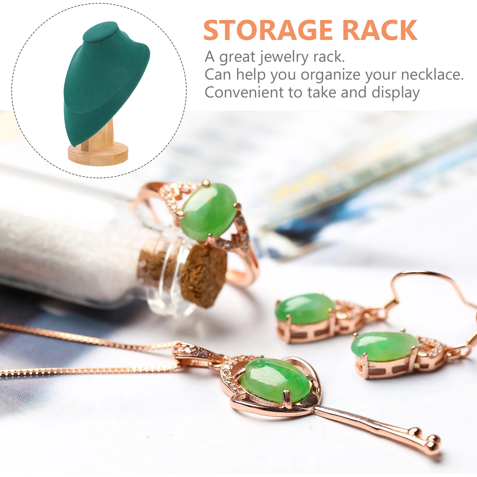 Necklace Holder Jewelry Retail Hanger Display Stand for Vendors Bamboo Chain Men