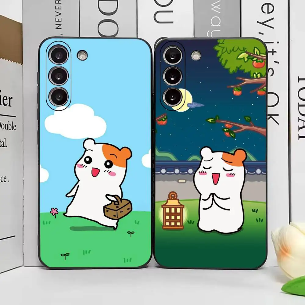 Ebichu Adorable Cartoon Phone Case Black Silicone Soft For Samsung Galaxy A73,A72,A71,A70,A53,A52,A51