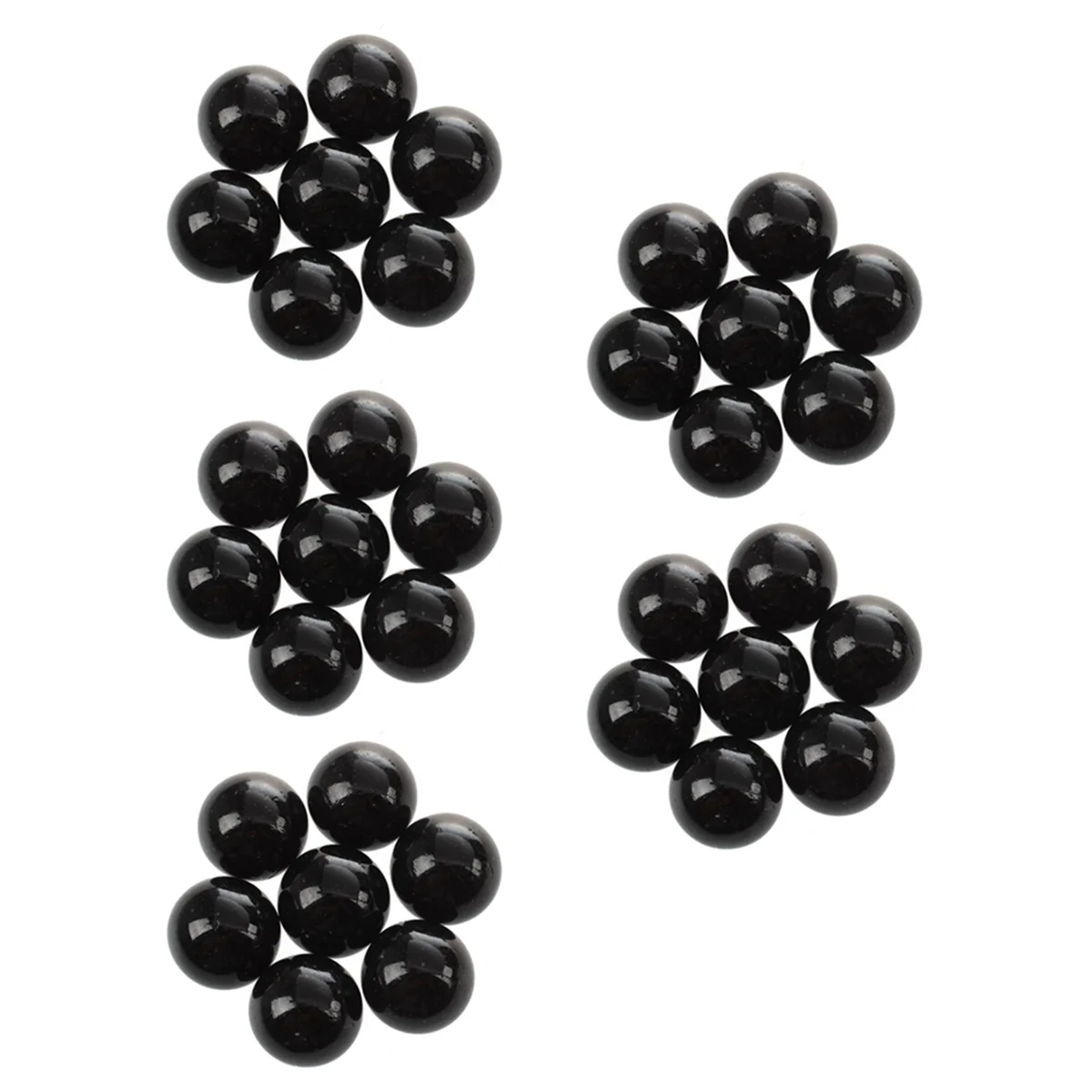 A72Z 50 peças mármores de vidro 16mm calcinha bolas de vidro decoração cor pepitas brinquedo preto