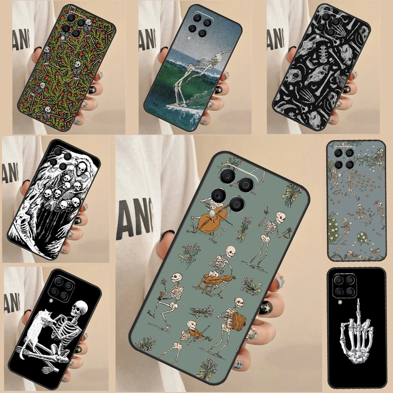 Bones Skeleton Case For Samsung Galaxy A14 A24 A34 A12 A22 A32 A52 A51 A71 A52S A13 A23 A33 A53 A54 Cover