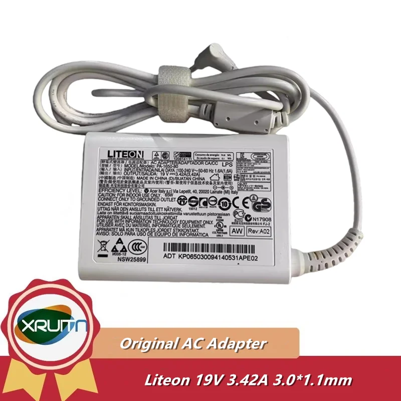 Genuine Liteon PA-1650-80 AC Adapter 65W 19V 3.42A Charger For ACER Aspire S3 S5 S7 S7-191 S7-391 ULTRABOOK ICONIA W700 Series