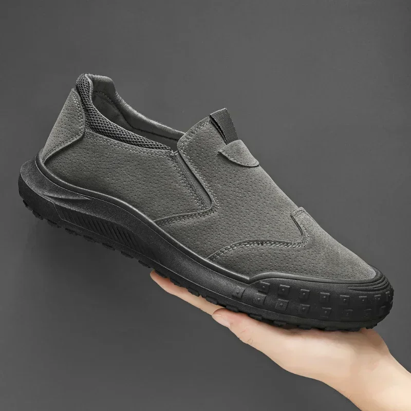 Mocassins en cuir pour hommes, chaussures décontractées confortables, chaussures respirantes pour hommes, mocassin de conduite, baskets de marche,