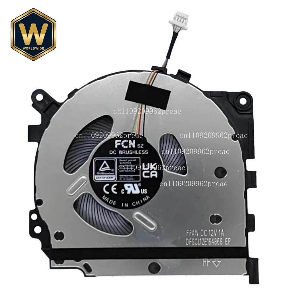 

S For ASUS Zenbook 14 Q409Z UX3402Z UM3402Y New Laptop CPU Fan - P/N DFSCL12E164868, DC12V 1A