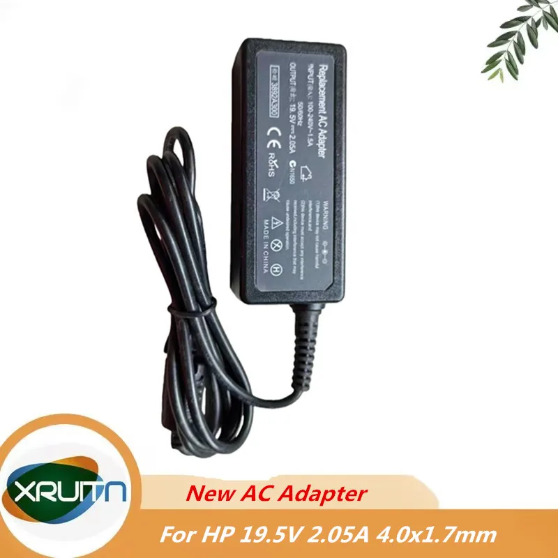 XRUITN para HP 19,5 V 2.05A Mini 110 100e 210 Notebook fuente de alimentación del ordenador portátil adaptador de CA cable cargador
