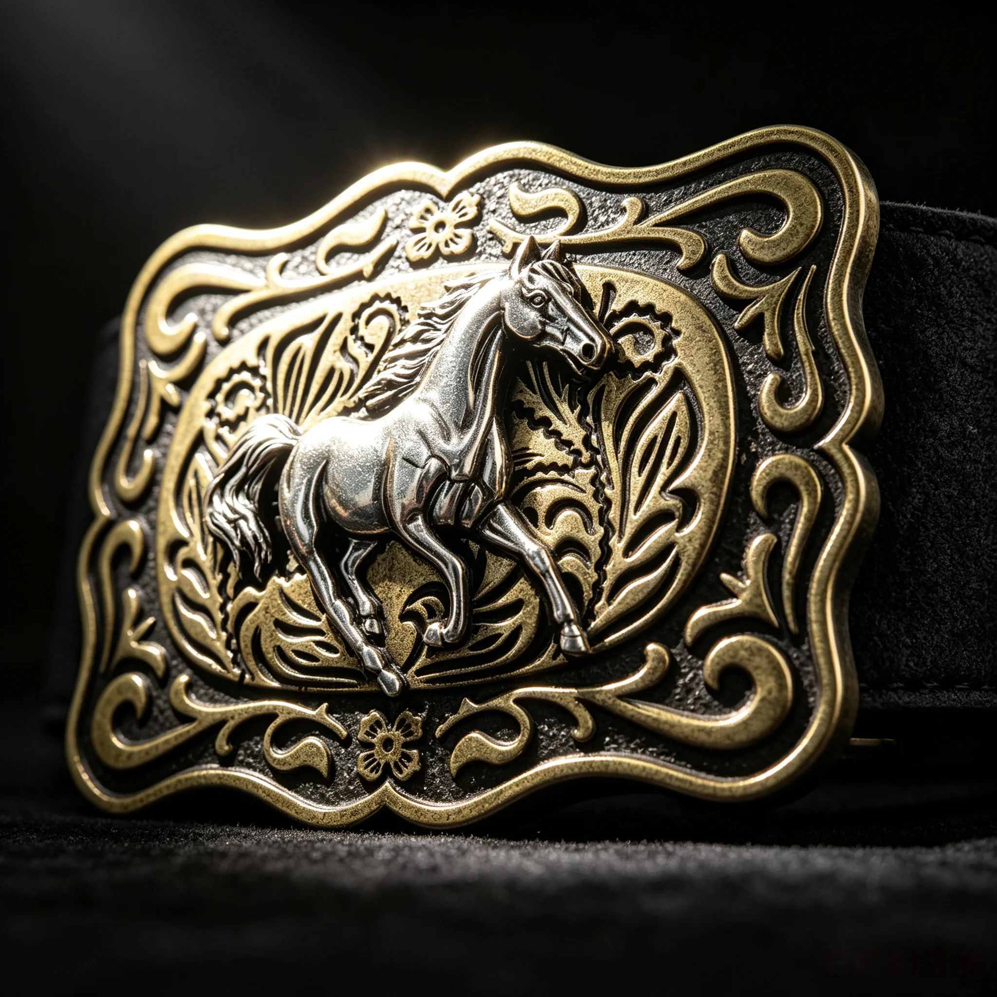 1Pcs Western Running Horse Alloy Belt Buckle Replacement, Men Retro Belt Buckle Fit for Jeans Cowboy Pants, Suitable for Daily Use