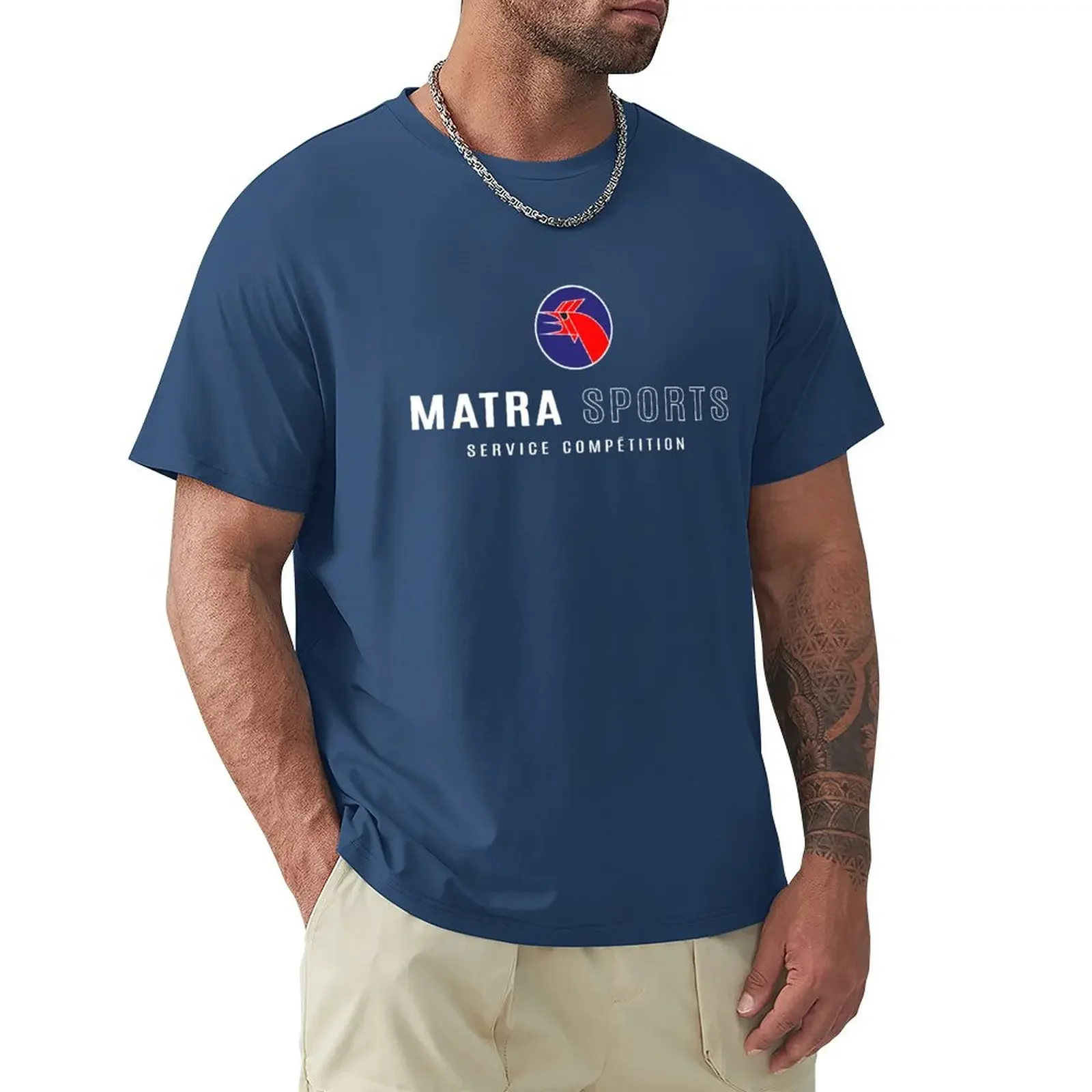 Matra Sports Service Competition logo 1973 - colour print T-shirt quick-drying summer top Men's clothing