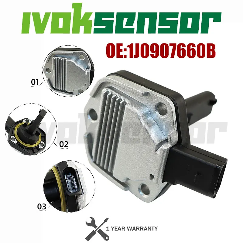 New Car Oil Level Sensor 1J0907660B For Audi A4 A6 RS4 TT S8 VW Golf MK4 Passat B5 Fabia Seat Toledo Alhambra 1J0 907 660A