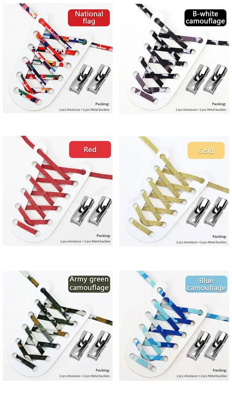 Krawattenlose Schnürsenkel für Sneaker, luxuriöse Diamant-Kreuzverschluss-Schnürsenkel, Regenbogenfarbene, elastische, flache Schnürsenkel ohne Krawatten, Schnürsenkel für Schuhe. – Detail 8