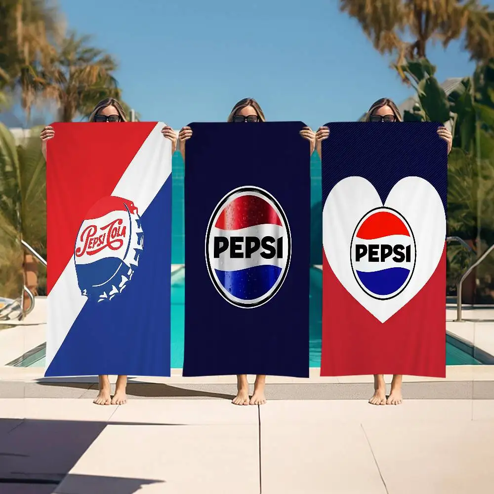 Drinks P-Pepsis Cola Microfiber Printed Beach Towel Mountain Climbing Yoga Beach Swimming Running Absorbent Soft Towel