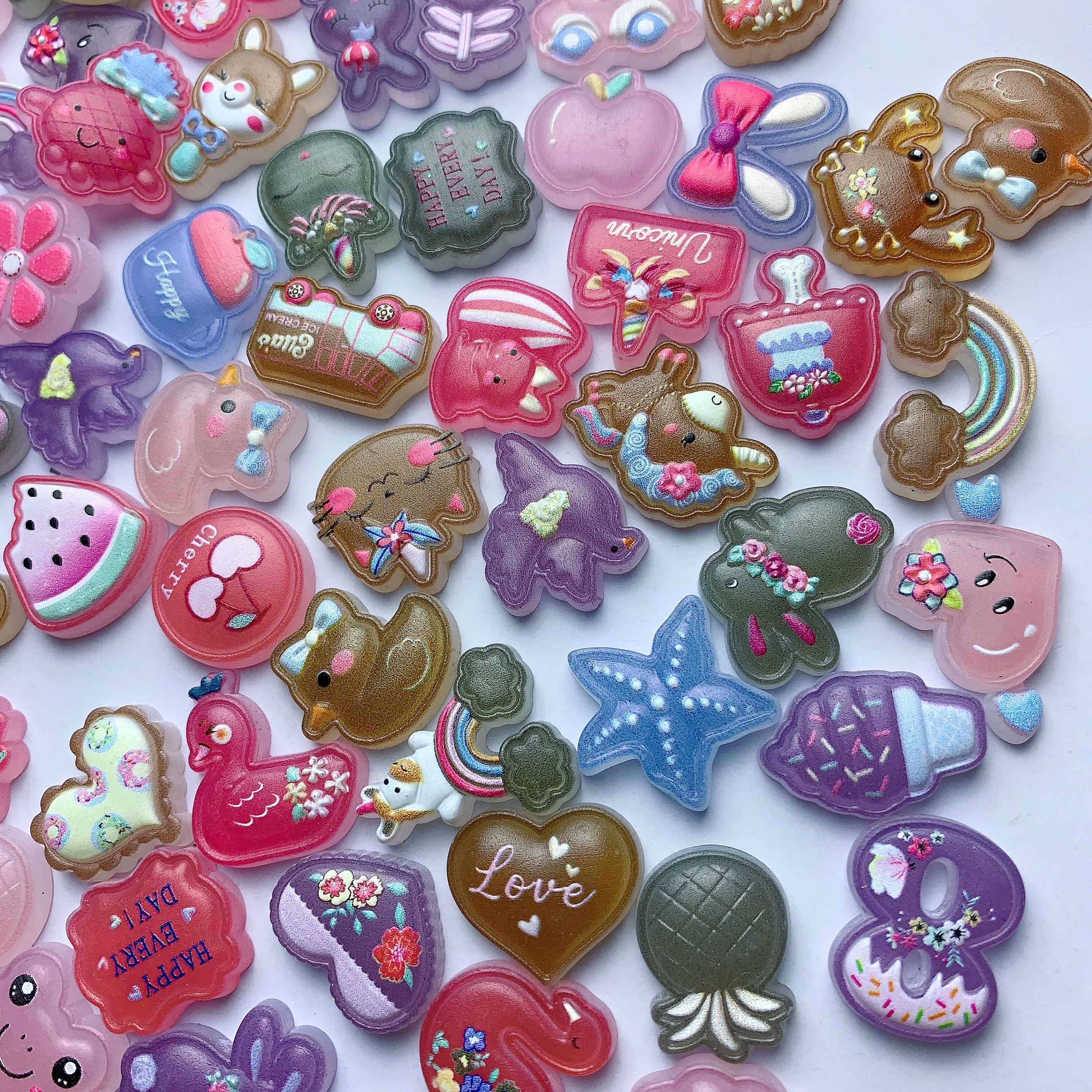 20 Teile/beutel Gemischte Stil Harz Süßigkeiten Keks Lebensmittel Nail art Telefon Fall Haarnadel Kühlschrank Handgemachte DIY Charms Zubehör Dekoration – Detail 27
