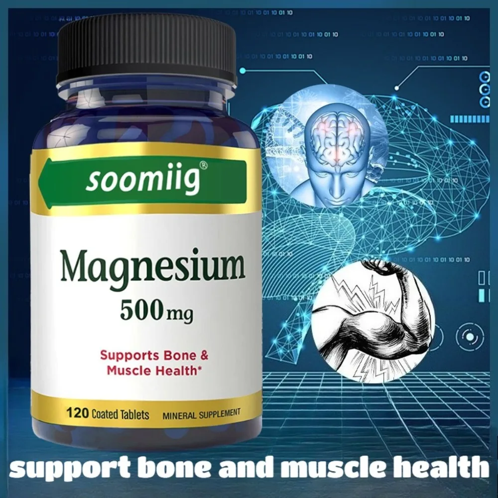 Magnesium Capsules 500mg - Support Muscle, Sleep, Joints, Bones, Immune and Cardiovascular Health