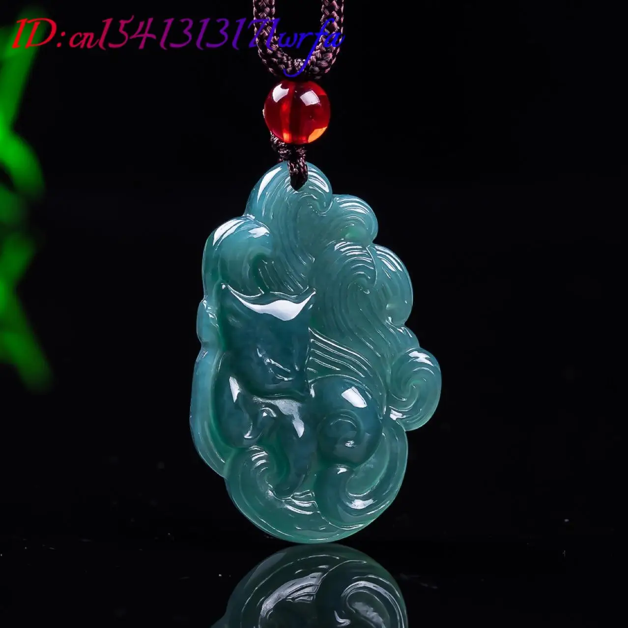 ميانمار الجاديت الثعلب قلادة قلادة اليشم الحقيقي مجوهرات فاخرة مصمم التعويذات الأحجار الكريمة الطبيعية خمر اكسسوارات الموضة #2