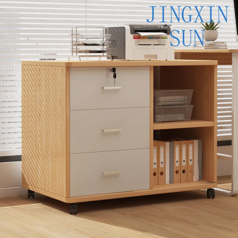 Office file cabinet with lock, storage cabinet, data storage cabinet, low cabinet under table, printer, locker, side