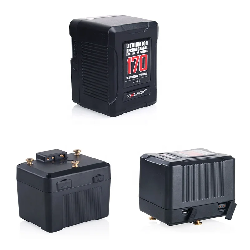 YINCHEN 170W Gold-Lock Camera Battery Mount 14.8V with USB and D-TAP Port Anton Bauer Gold Mount in Stock