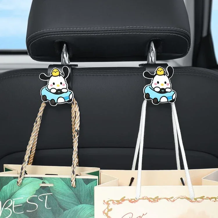 MINISO Sanrio PachaDog Car SeatBack Hook Cartoon Multi-function Hook Backpack Handbag Storage Women's Car Decoration Accessories