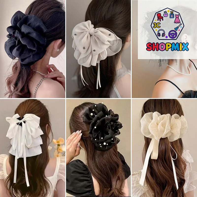 Elegante Bowknot Haar Clips Frauen Temperament Elegante Mesh Haar Clip Mode Haar Zubehör Mädchen Styling Haarnadel Kopfschmuck