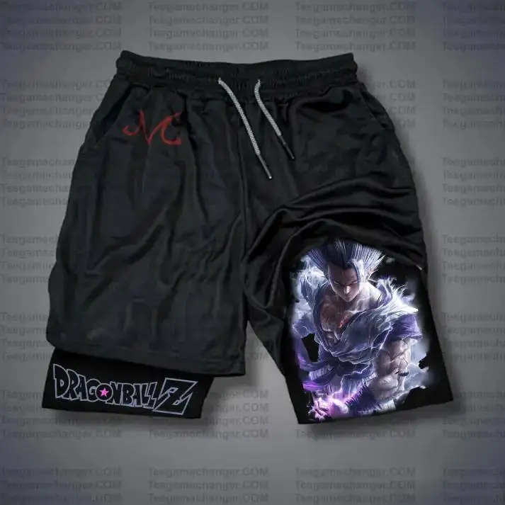 

DBZ Goku Training Shorts Bandai Men's Athletic Wear High Quality Print Lightweight Comfortable Sports Exercise Shorts