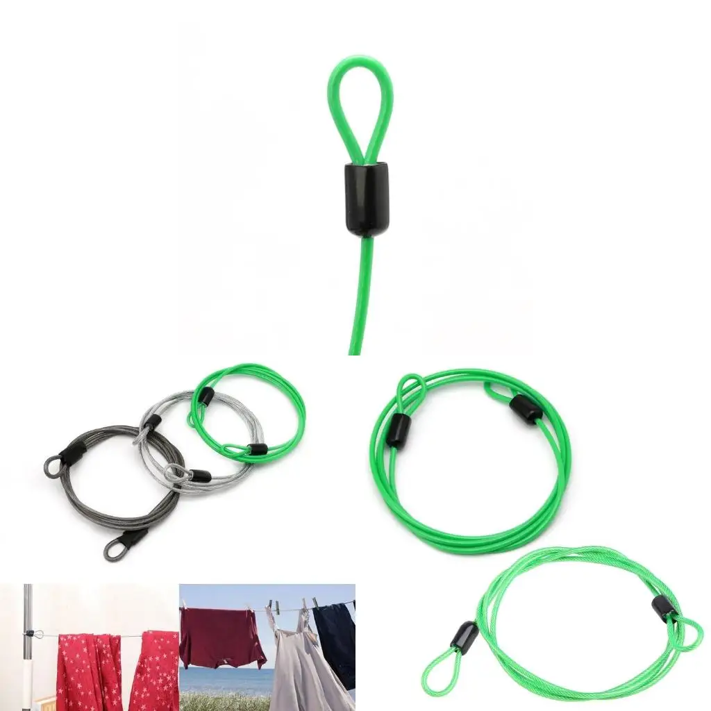 Q39E Security Cable Lock, Internal Steel Wire External Plastic Security Loop Cable