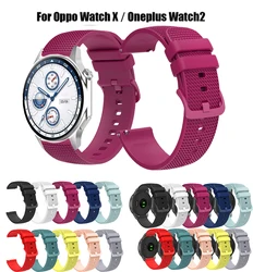22MM Silicone watch band For oneplus watch 2R Watch X  Smart watch Sport wristband  Soft Silica gel Replacement Accessories