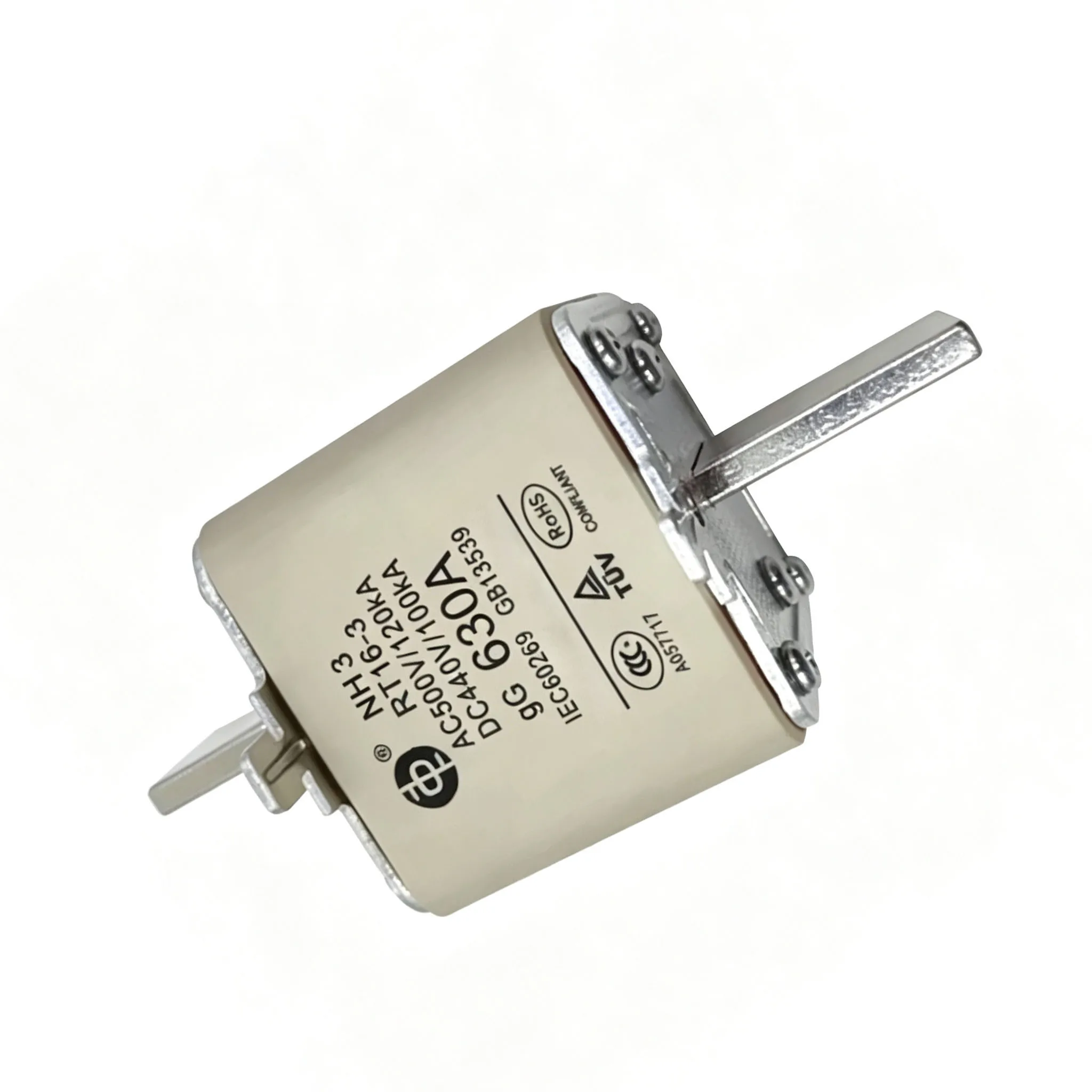 RT16-3 NH3 Fuse 630A gG 500V 120kA Industrial Ceramic for Industrial Distribution & Cable Protection