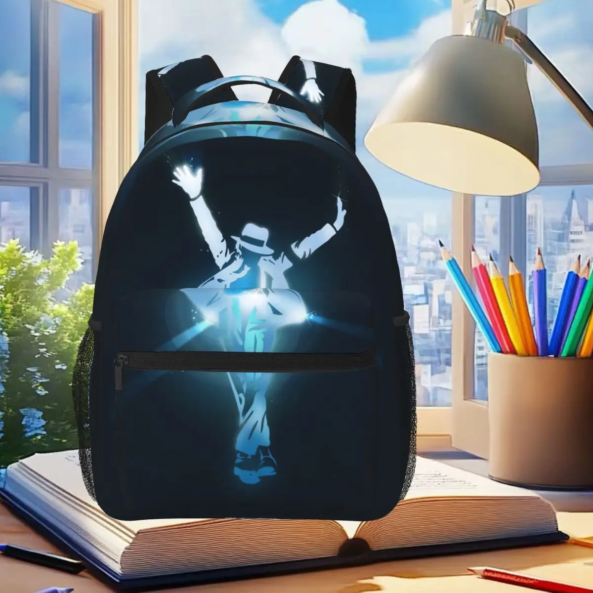 

Michael Jackson Musicians Singers Dancers Backpack Student Boys Girls BookBag School Bag Laptop Shoulder Bags for Men Women