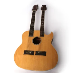 Double Neck 12+6 strings string Electric Acoustic Guitar with EQ