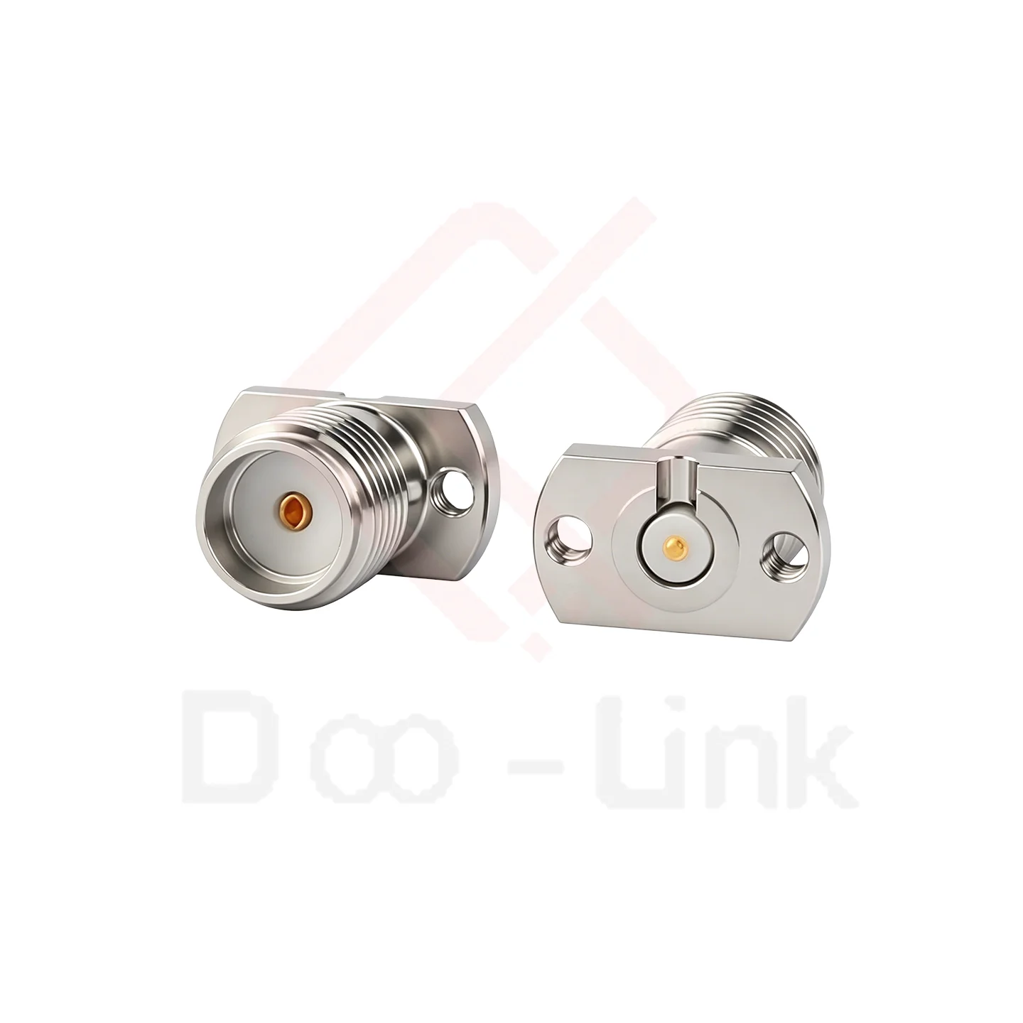 SMA-KFD216 PCB board double hole flange vertical solderless plate end connector SMA connector