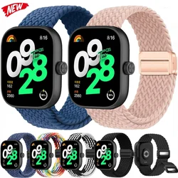 Braided Nylon Loop Strap for Redmi Watch 4/5 Magnetic Buckle Breathable Bracelet Wristband Redmi Watch 4/5Xiaomi Mi Band 9 8 Pro