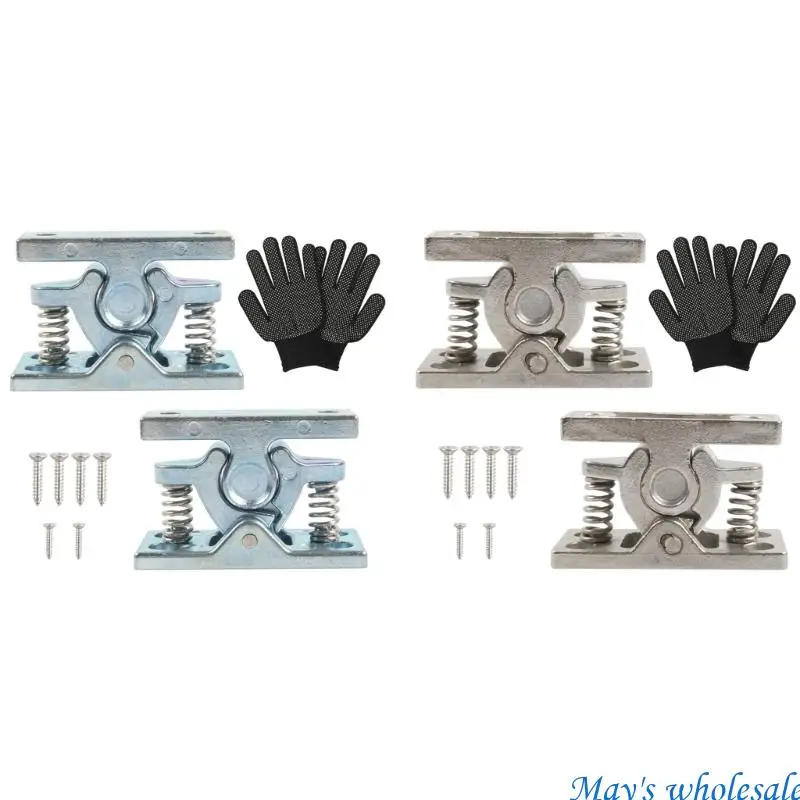 

2 комплекта коррозионностойких дверных защелок, пружинный механизм для надежного закрытия, предотвращающий повреждение стен в