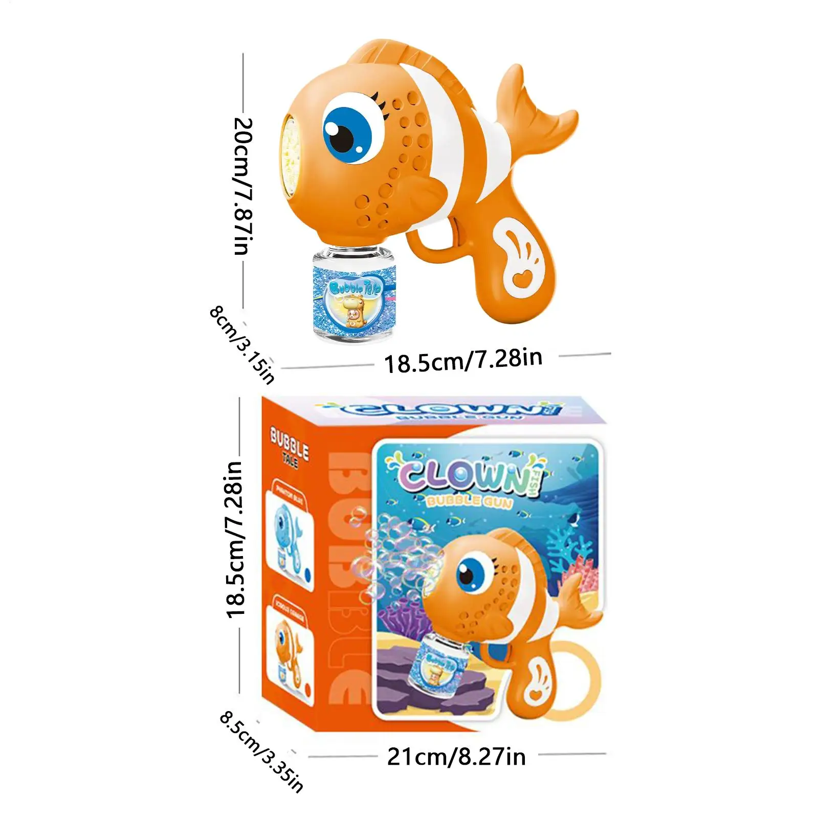 Fish Shaped Bubble Guns with 16 hole Outdoor Entertainment Toy Automatic Bubble Blower Portable Soap Dispenser Blowing Toy